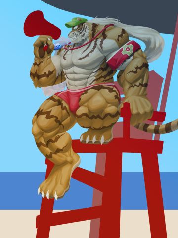 救生员庞，直呼傻宝