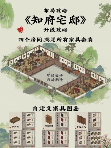 ❤️知府宅邸❤️自定义家具图鉴❤️升级攻略❤️＃白云生处有人家＃
