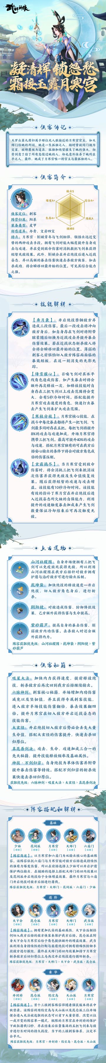 【大侠情报】凝清辉，锁怨愁，霜接玉露月寒宫