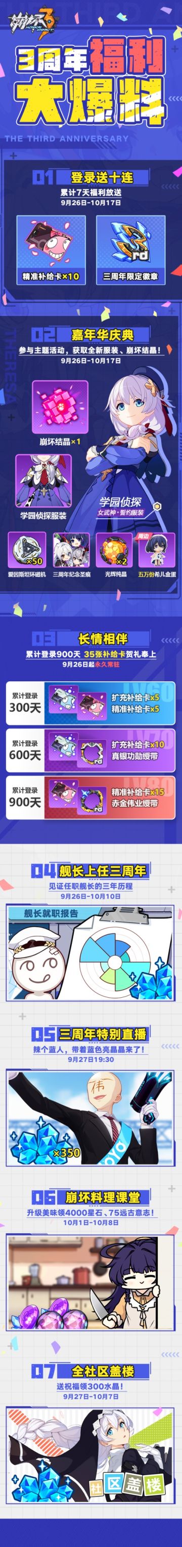 周年庆福利丨登录送十连&限定徽章、超级累签35张补给卡贺礼奉上！