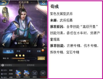 水车建筑委任武将的技能学习推荐