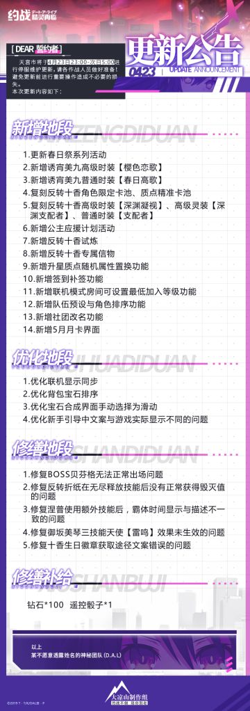 4月23日停服维护更新公告
