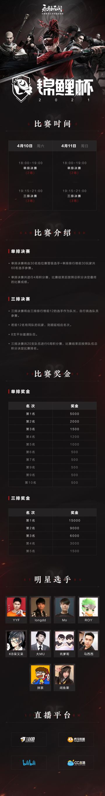 锦鲤杯决赛开始，看直播抢激活码！