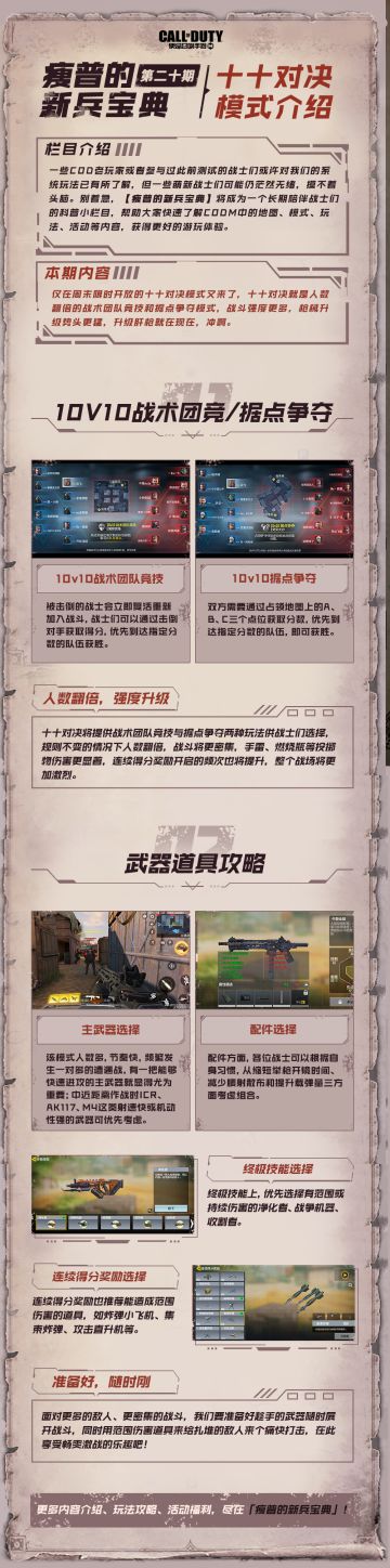 【瘦普的新兵宝典第二十期】十十对决模式介绍