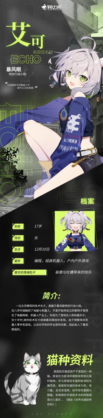 【情报】「艾可」角色档案公布