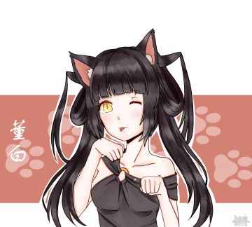 [手绘漫画] 【董白同人】黑猫的线索在这里哟喵❤