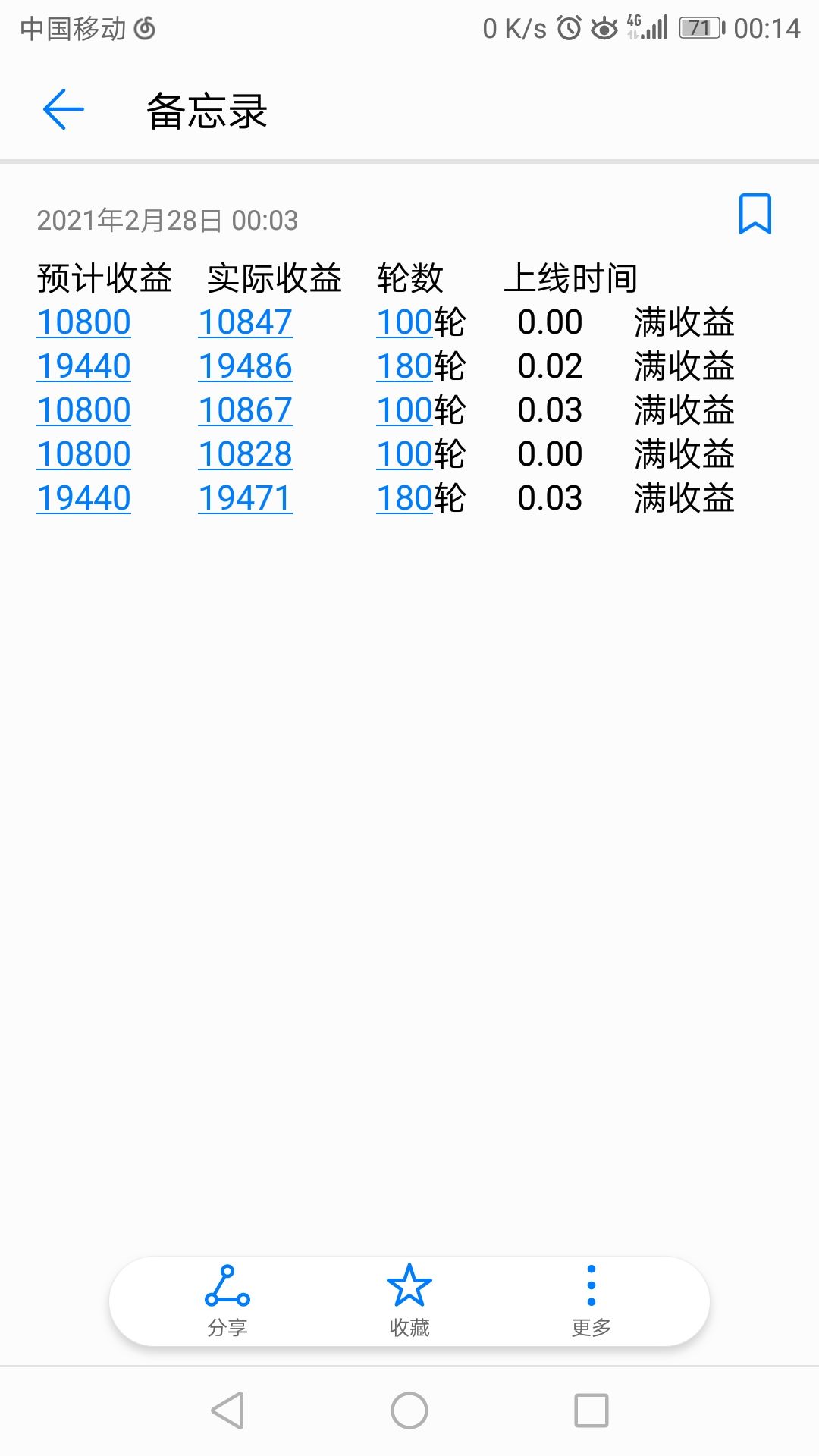 0.00-0.05上线到底是不是满收益截图