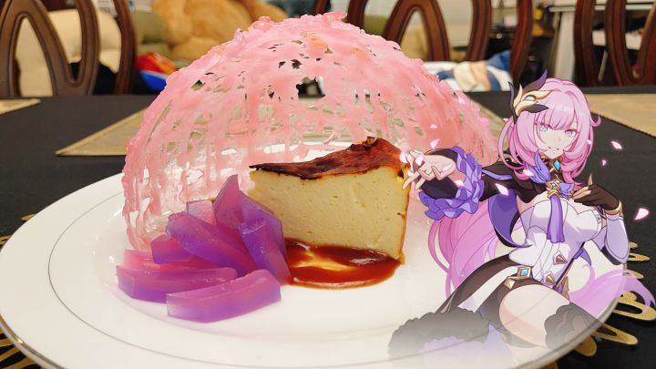 爱莉希雅生日美食特辑丨巴斯克芝士蛋糕截图