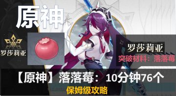 【原神】罗莎莉亚突破材料 落落莓：9分钟76个-保姆级攻略