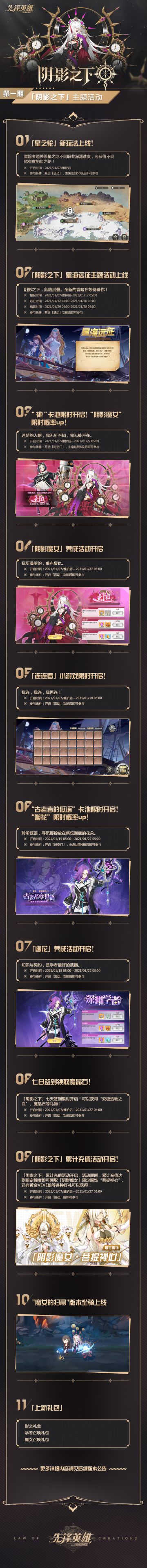 新版本「阴影之下」版本内容一览