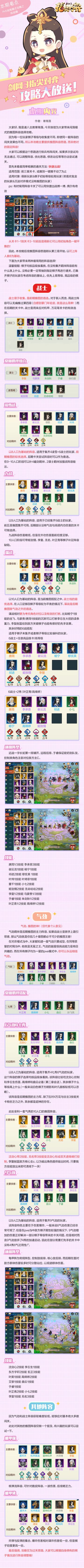 《剑网3指尖对弈》今日份攻略大放送-PVE闯荡模式攻略之阵容篇