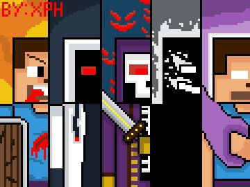 花两小时完成了一幅像素画