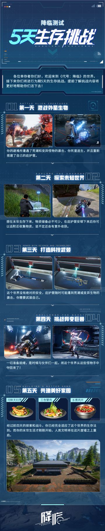 【测试前瞻】降临测试5日生存挑战一览
