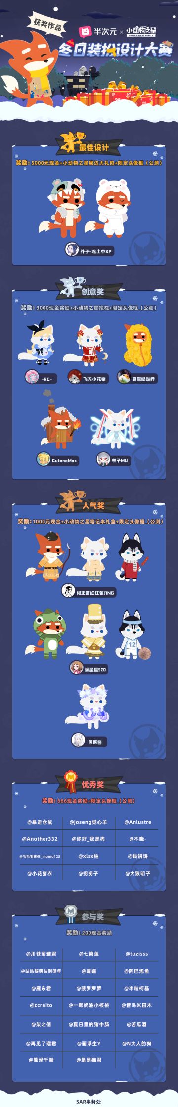 设计大赛 || 冬日装扮设计大赛 获奖作品出炉