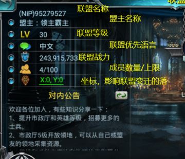 一、联盟界面与功能说明一本通