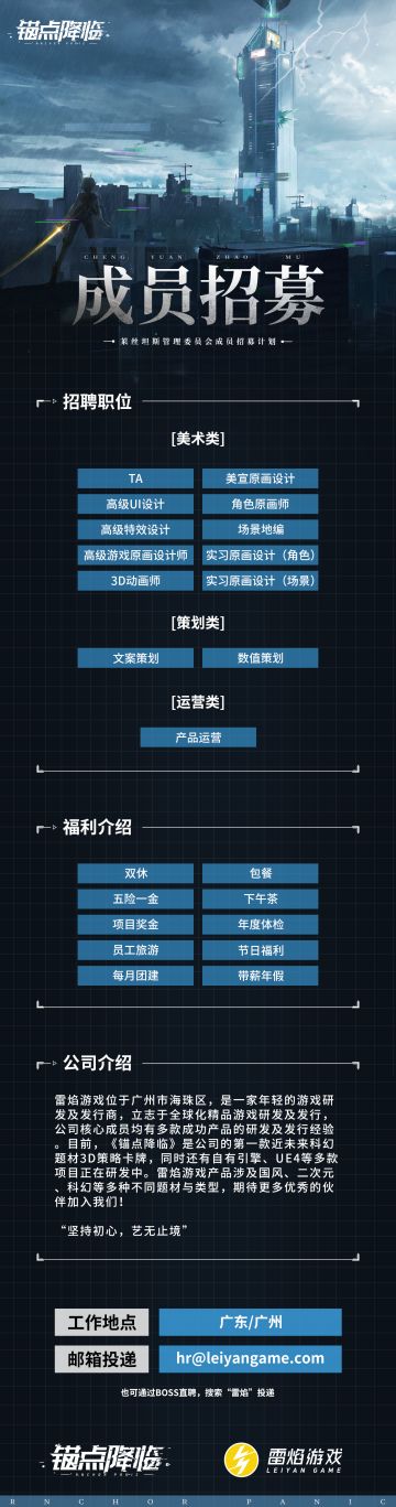（已开奖）【盖楼活动】《锚点降临》制作团队持续招聘中！