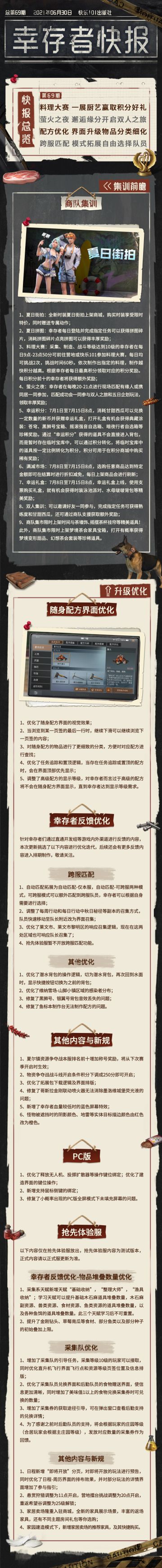 更新公告 | 第六十九期幸存者快报来啦~