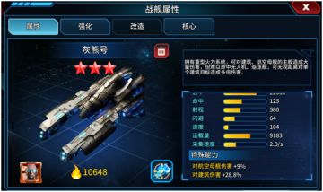 《星空之战》-战列舰技能介绍（灰熊号）