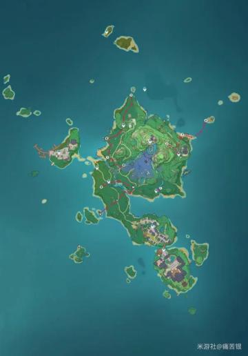 稻妻·雷灵宝箱路线图 (共45个)