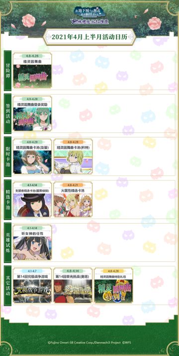 【活动日历】4月上旬活动日历