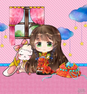 [手绘漫画] 【同人绘图】SP孙尚香*粉粉粉的少女心