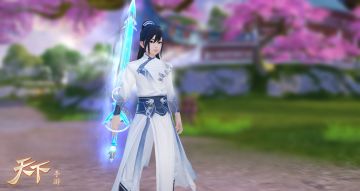 白釉青花一火成，花从釉里透分明！《天下》手游“青玉案”时装来袭！