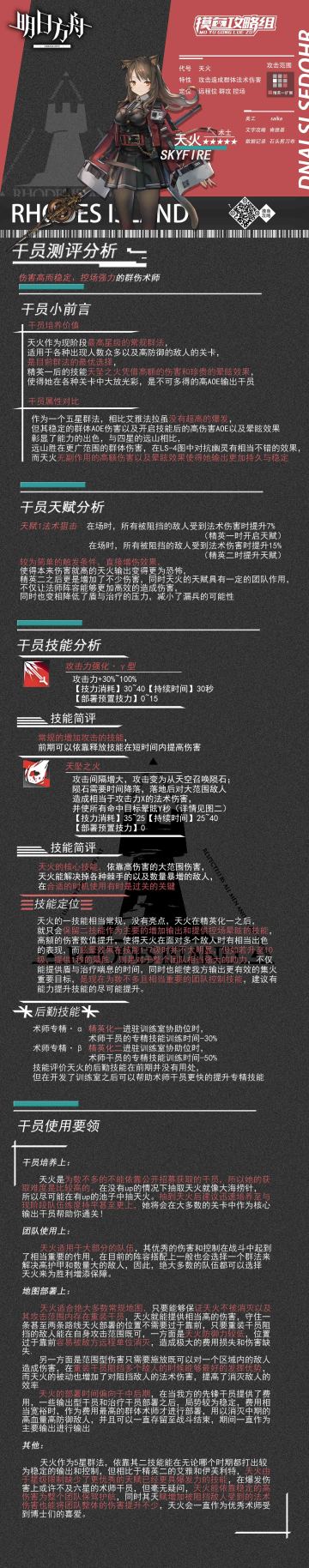 【摸鱼攻略组】明日方舟角色测评 系列 第3期：天火