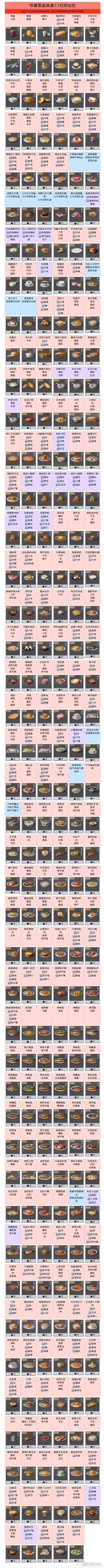 网上找的收藏图鉴食谱~搬截图