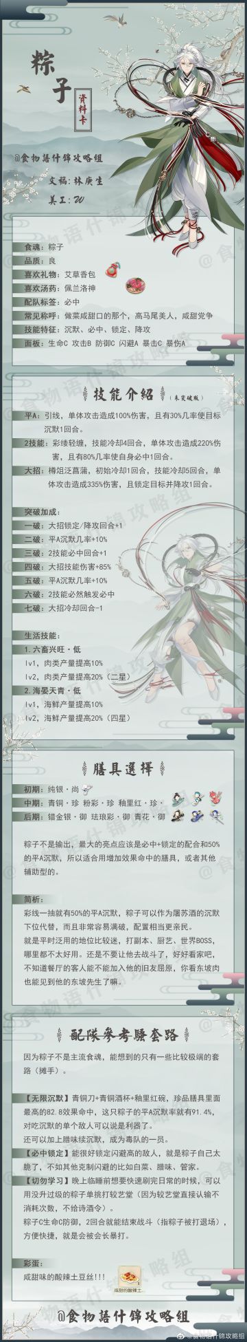 粽子资料卡【什锦攻略组】