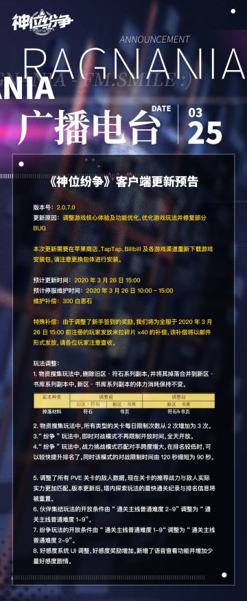 《神位纷争》2.0.7.0版本更新公告