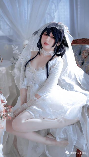 cos：碧蓝航线吾妻花嫁cos正片@半半子，憧憬纯洁
