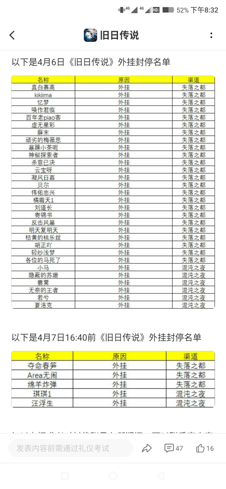 关于外挂,刷钻。官方目前的处理及效率,我个人觉得太差截图
