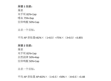 公式20-test 嗜血屠德与韵律屠德以及技能回蓝期望对比