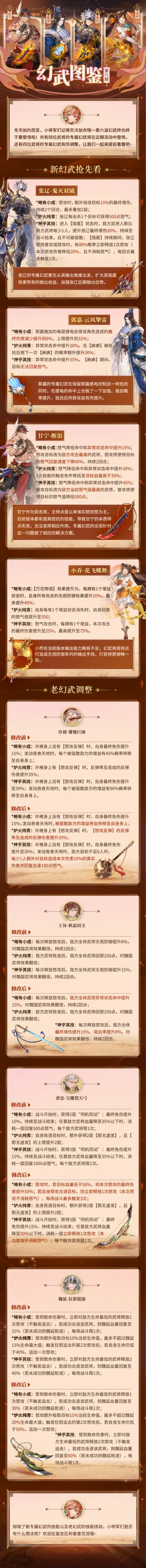 幻武图鉴丨全新幻武即将登场，技能&解读抢先看！