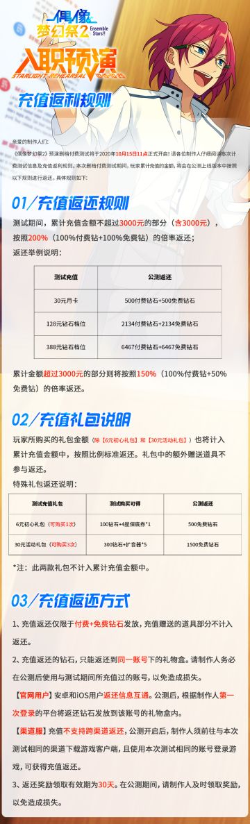 【付费删档测试】充值返利规则！！