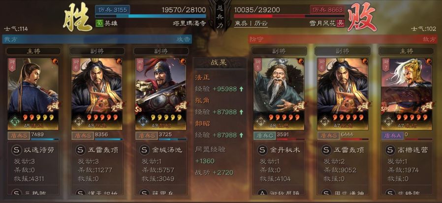 三国志战略版法正张角T0神队，低损乱秒满红国家队!截图