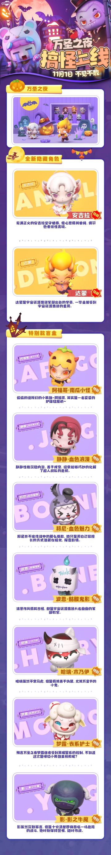 【万圣派对】系列角色即将上线，快来认识下呀！
