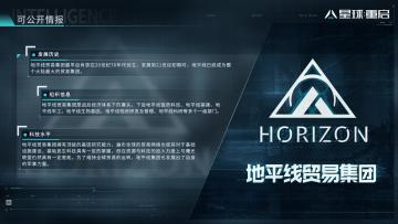 【势力情报】未来世界的超级公司——地平线贸易集团