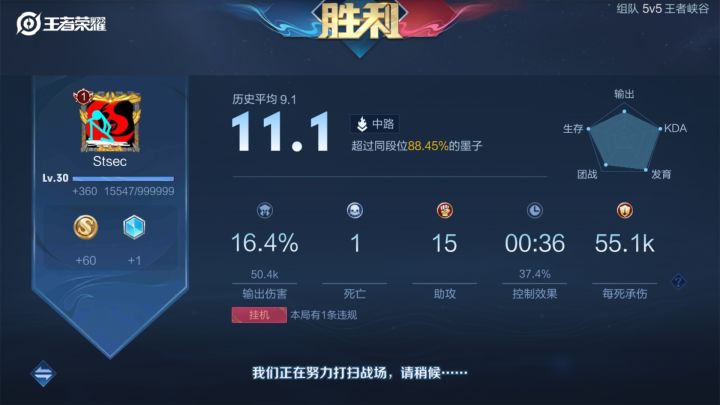 这人机这么强的吗?给我打出了11分截图