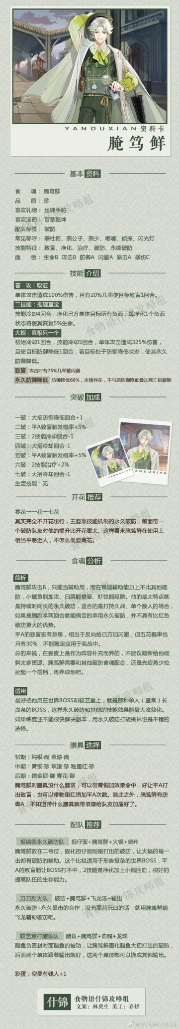 腌笃鲜资料卡【什锦攻略组】