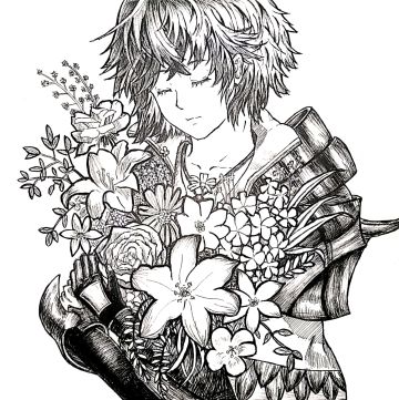 同人/黑白装饰画