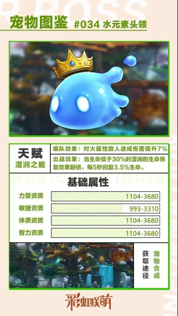 【萌宠图鉴】水元素之王——水元素头领