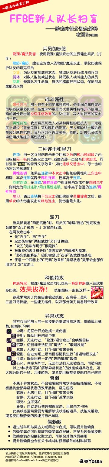 【新人扫盲】FFBE部分概念科普