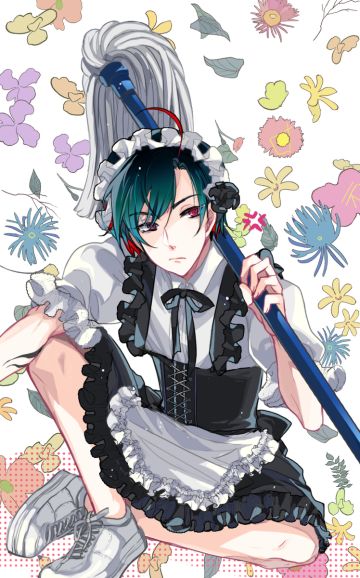 #角虫的腿部挂件#打扫女仆已上线（(/≧▽≦)/偷笑）（来源：P- )