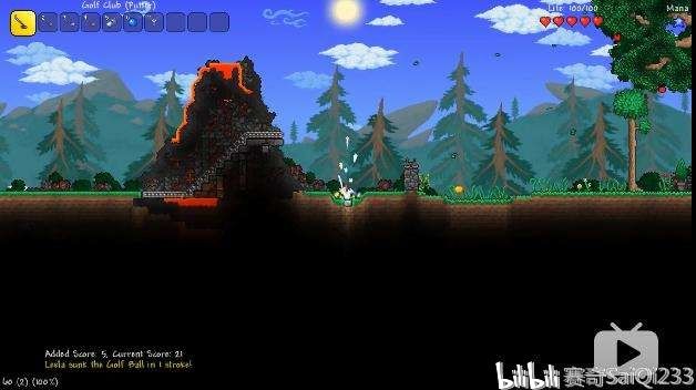 【tr1.4】泰拉瑞亚最详尽的高尔夫攻略！金高尔夫纪念章不是梦！截图