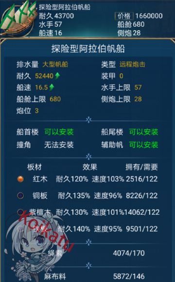 航海日记1.76船只图鉴+获得方法