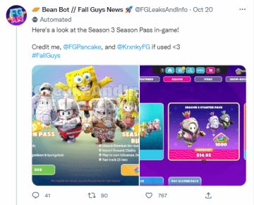 曝《糖豆人》将联动《海绵宝宝》 还有奥特曼等装扮