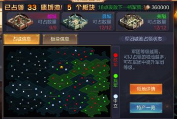 《攻城天下》书生<全方面解读>之板块及城池特产的战略技巧