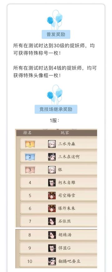 三测绝密数据大公开！继承奖励名单也发布啦！