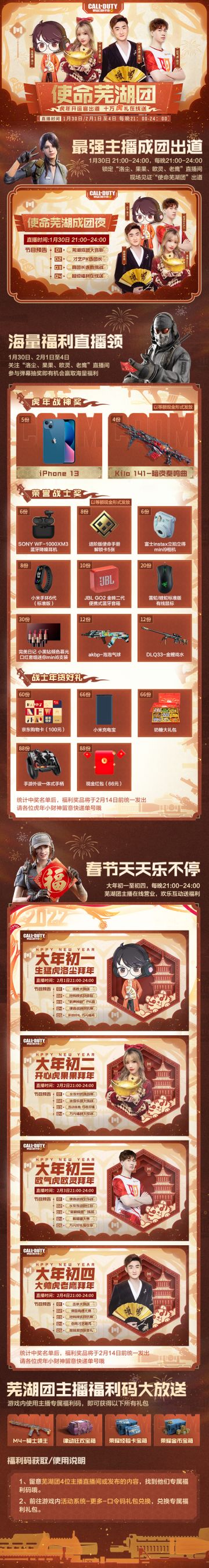 【春节限定】虎年开运官出道， 派送十万豪礼！